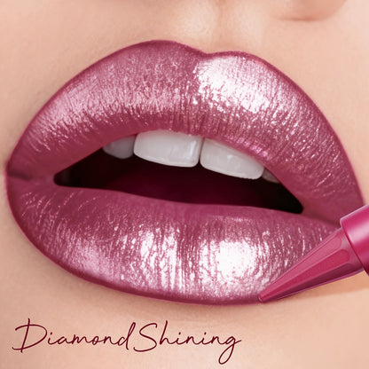 Lipstick Set 2pcs for Women – Highly Pigmented Waterproof Matte & Metallic Shimmer Lip Color Combo with Pointed-Tip Precision