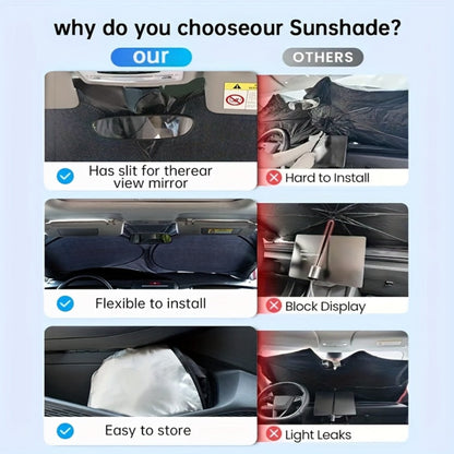 Windshield Sun Shade Universal Front & Side Window Cover UV Heat Block Privacy Protection – Upgraded 2026 Design Large Size Summer Car