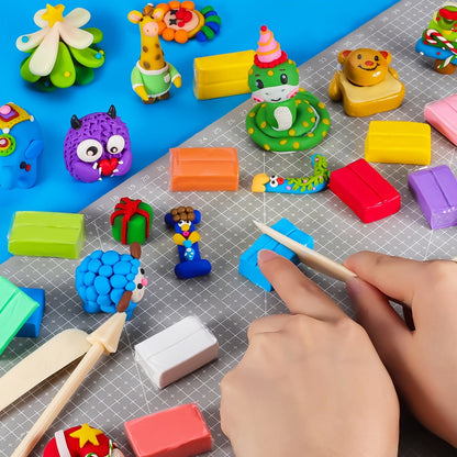 Polymer Clay Kit 50 or 100 Vibrant Colors, Oven Bake Modeling Clay with the Listed Color, Size or Set Options for Everyday Use