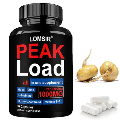 Men's Health Supplement Capsules, 60 Count in One Bottle with 950 mg Blend Printed on the Label