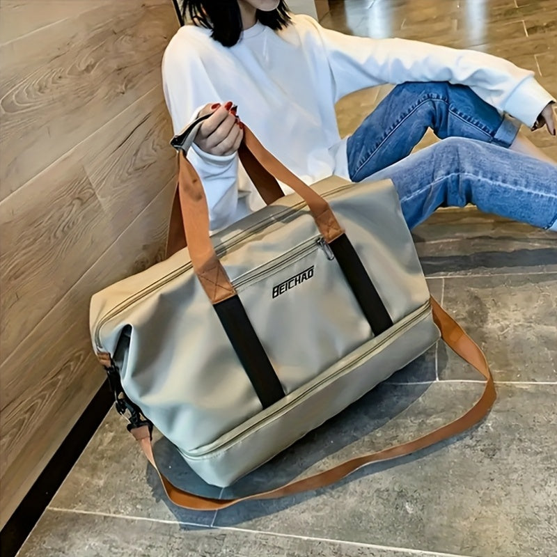 Waterproof Travel Bag Women Gym Yoga Bag Dry Wet Separation Large Capacity Overnight Weekend Tote Duffel Bag Fitness Sports Handbag Outdoor