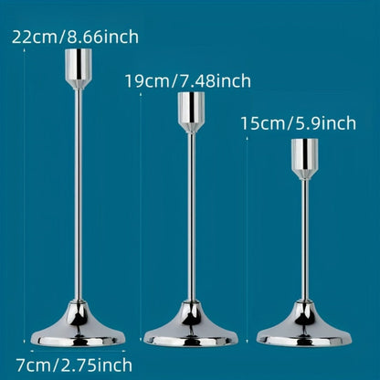 Metal Candlesticks Set of 6, Taper Candle Holders for Wedding Centerpiece, Christmas, Halloween, Thanksgiving