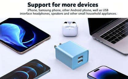 USB Wall Charger Cube Multi-Pack 2/3/4-Pack Dual Port 5V 2.1A with Short Circuit Protection