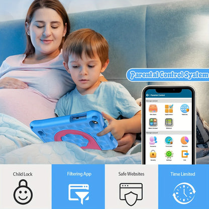 Kids Tablet PRITOM 7 Inch with Android 13, 4GB RAM, 32GB Storage, 1TB Expansion and Silicone Case