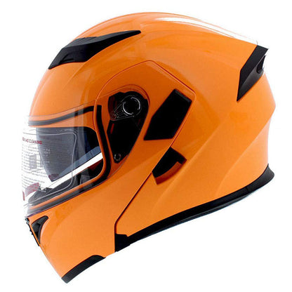 Motorcycle Helmet Modular Flip-Up Full-Face Shell with Dual Visors, S-XL Sizes and Arrow, Storm or Glossy Styles