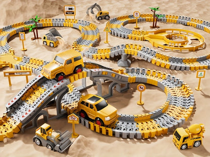 236-Piece STEM Race Track Car Toy Set for Kids Ages 3+, Track Splicing & Racing, Engineering Construction Style