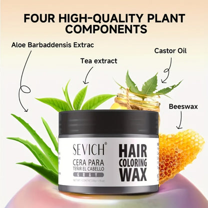 Instant Color Hair Wax 10 Shades – Temporary Hair Dye Wax Strong Hold Styling for Parties, Cosplay, Festivals & Halloween, Easy Wash Out