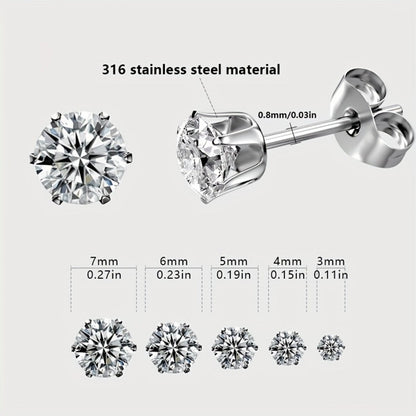 Ear Piercing Gun Kit Reusable Stainless Steel 24 Ear Studs 10 Cubic Zirconia CZ Fashion for Bath Time, Home Spa and Personal Care