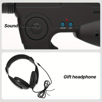 Bionic Ear Sound Amplifier with 8x Monocular Telescope, Long-Range Digital Audio Listening Device with Headphones for Bird Watching Nature