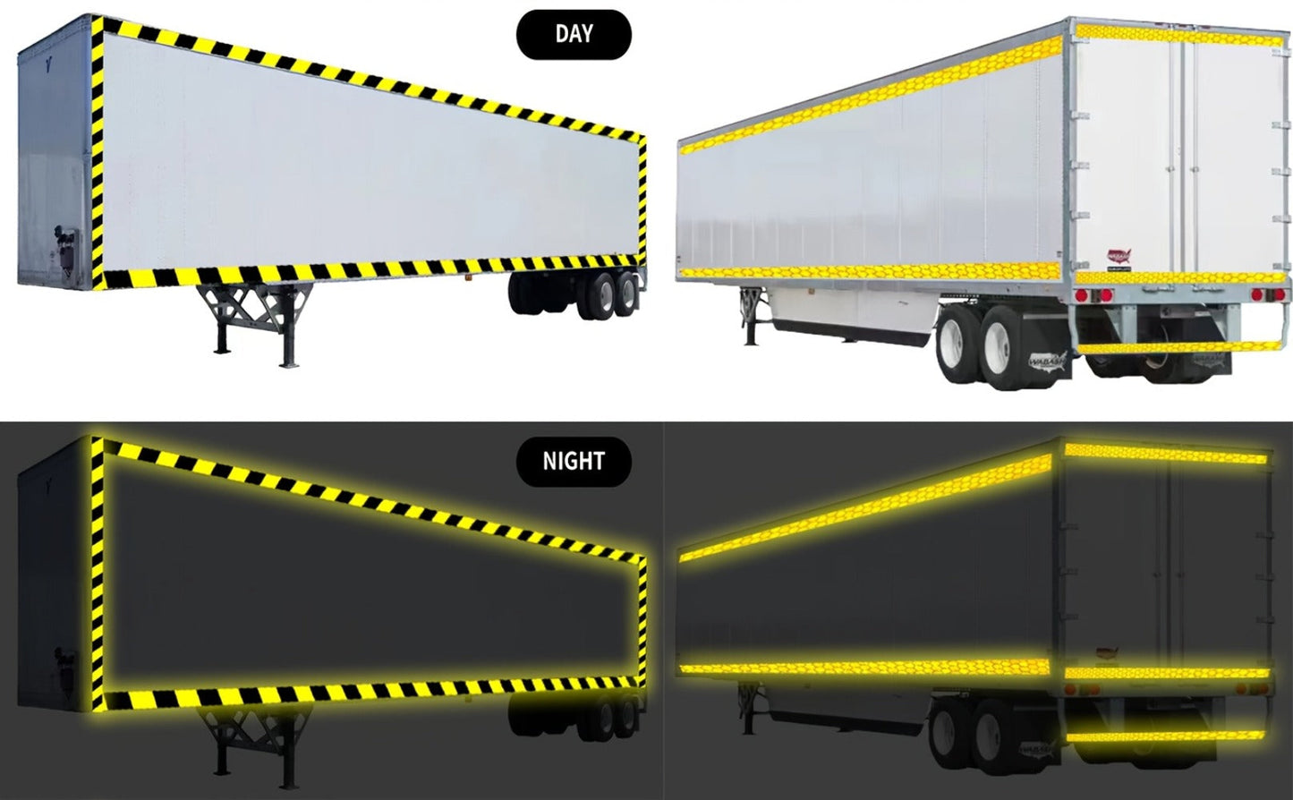 DOT-C2 Reflective Tape 2"x60' High Intensity Prismatic Self-Adhesive Safety Strip – Waterproof Wear-Resistant Ultra Bright for Cars Trucks