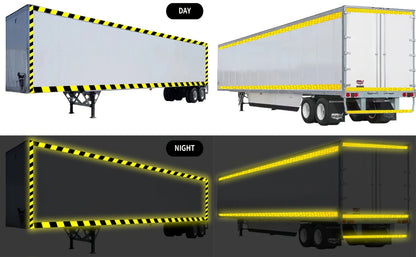 DOT-C2 Reflective Tape 2"x60' High Intensity Prismatic Self-Adhesive Safety Strip – Waterproof Wear-Resistant Ultra Bright for Cars Trucks