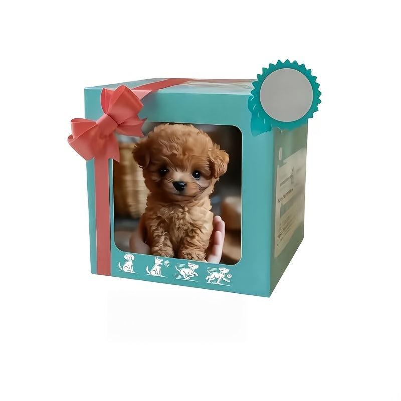 Walking Barking Robot Dog Toy for Adults Teens, Plush Biomimetic Puppy with Expressive Eyes, One-Button Control