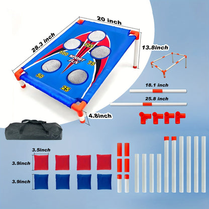 Bean Bag Toss Game Set – 5-Hole Scoring Board, 8 Bean Bags & Carry Bag | Outdoor Indoor Fun for Kids & Adults | Camping Parties Beach