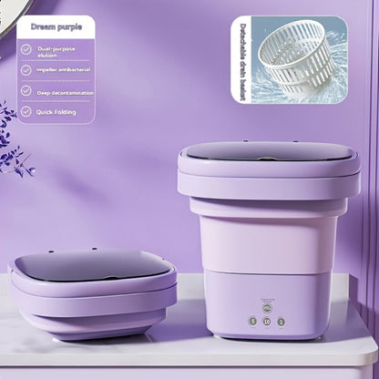 Portable Mini Washing Machine 3 Cleaning Modes, Compact Travel Washer for Underwear Delicates
