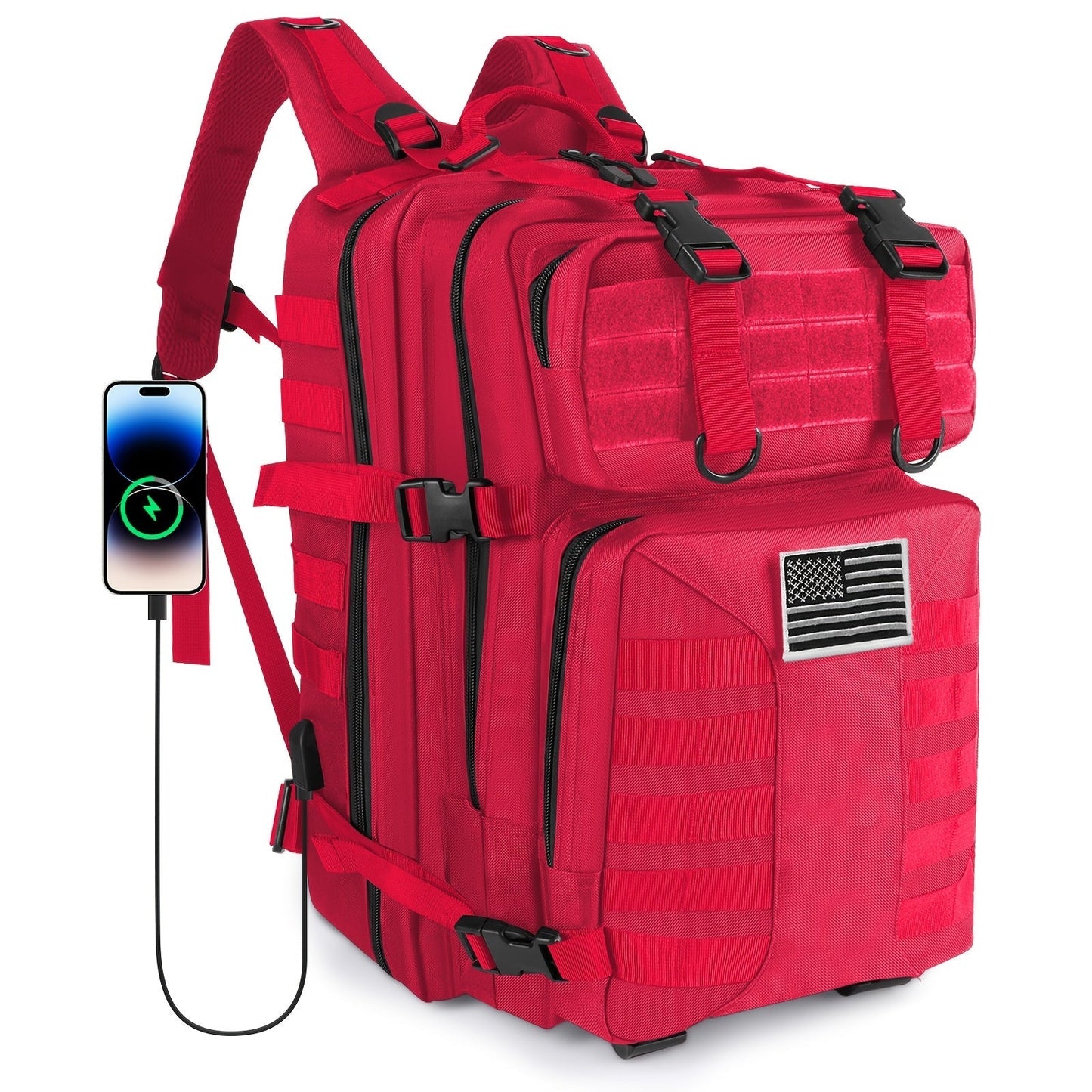 Tactical Military Backpack 50L – Large Capacity Molle Rucksack for Camping, Hiking, Hunting, Fishing & Travel