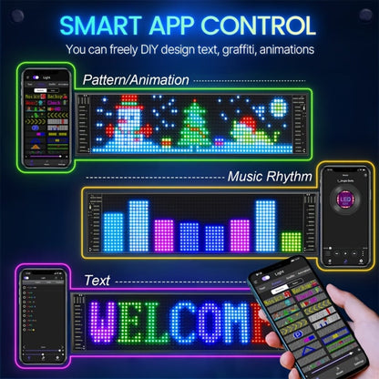 Flexible LED Display Screen Programmable Text & Animation, App & Remote Control, High-Definition RGB Matrix Panel for Any Curved Surface