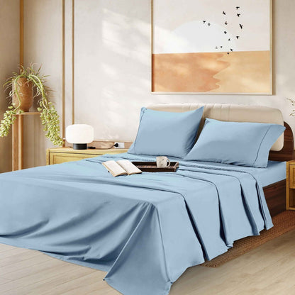 Egyptian Cotton Sheet Set, 1000 Thread Count Sateen Bedding with 16-Inch Deep Pocket, Twin-Full-Queen-King Sizes