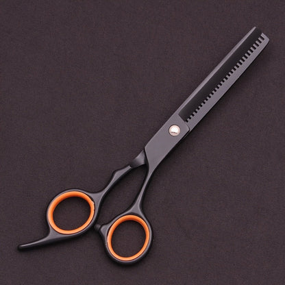 Hair Scissors Set 3 Pieces Japanese Steel – 6 Inch Thinning Shears, Razor Comb & Detangling Comb, Ambidextrous Texturizing Kit for Salon