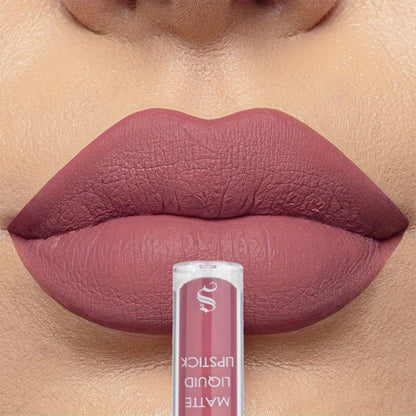 Bear Lip Glaze Set 3 Colors, Cute Bear Packaging Velvet Matte Waterproof Liquid Lipstick in Brown Pink & Red
