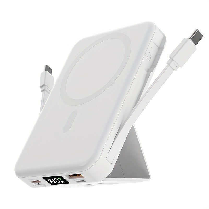 10000mAh Mobile Power, 22.W Magnetic Charging Treasure, Comes with Convenient Dual Cable, with LED Power Display
