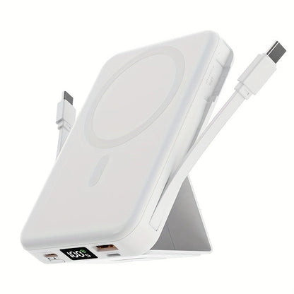 10000mAh Mobile Power, 22.W Magnetic Charging Treasure, Comes with Convenient Dual Cable, with LED Power Display