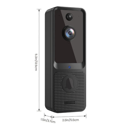 166° Wide Angle Video Doorbell 720P 2.4G 5G Dual-Band WiFi, Color Night Vision, AI Vehicle & Person Detection