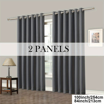 Grommet-Top Blackout Curtain Options in Nine Colors with Seven Width, Length or Panel-Count Labels