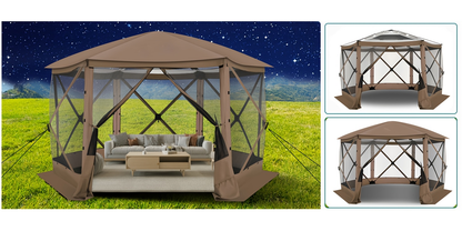 Pop-Up Canopy Tent 15ft Mosquito Net Screen House UV50+ for Garden, Yard and Pest Management
