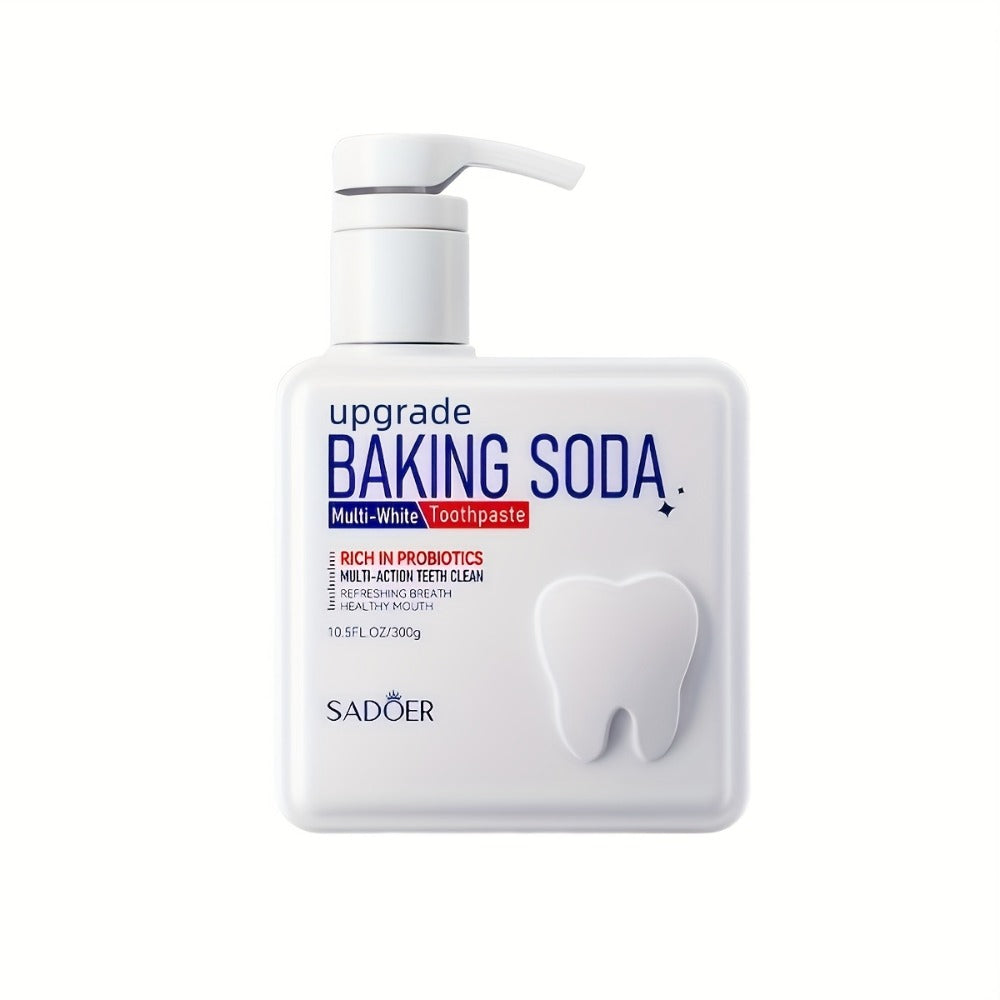 300g Field Mint Toothpaste in Pump Dispenser with Baking Soda and Probiotics Listed on Label