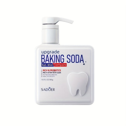 300g Field Mint Toothpaste in Pump Dispenser with Baking Soda and Probiotics Listed on Label