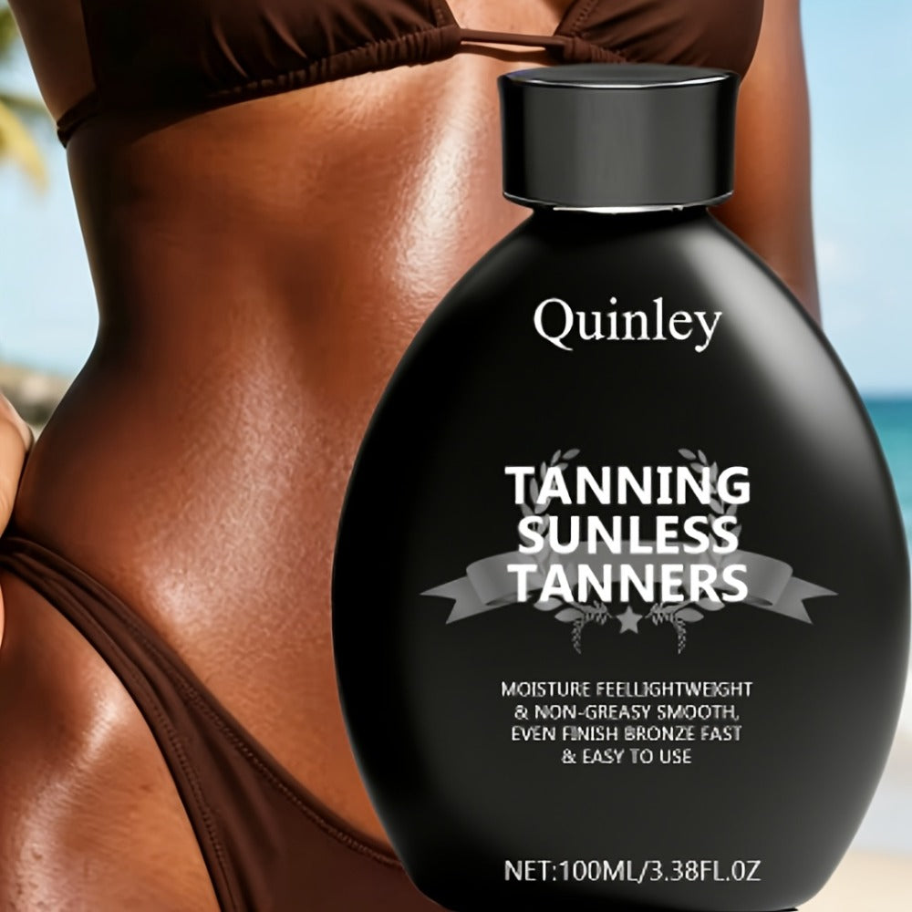 Sunless Self Tanner Lotion 3.38oz – Instant Deep Bronze Glow, Lightweight Non-Greasy Hydrating Self-Tanning Body Lotion