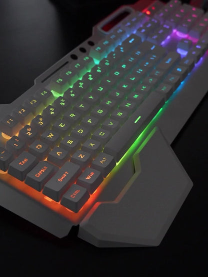 RGB Wireless Gaming Keyboard and Mouse Combo 2.4GHz Rechargeable Backlit Mechanical Feel Metal for an Everyday Personal Care Routine