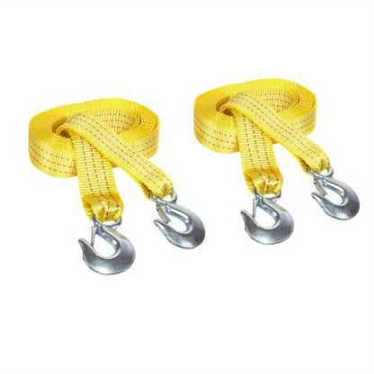 Recovery Tow Strap with Forged Steel Hook – 4M 13FT 11000LB Heavy Duty Winch Strap for Off-Road SUV Truck Pickup Emergency Vehicle Rescue