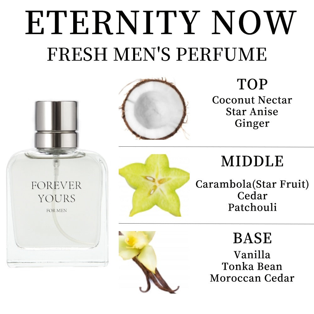 Eau de Toilette Calvin Klein Eternity Now for Men 3.4 oz Spray in Clear Bottle with Gray Box