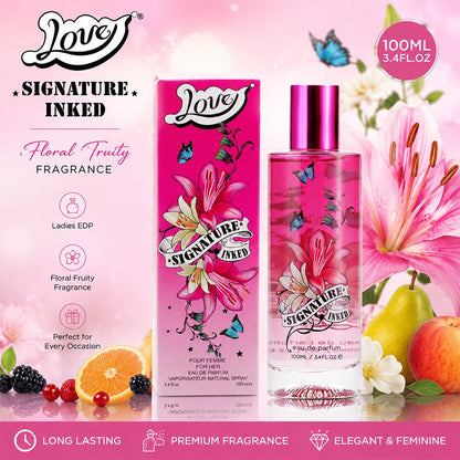 Eau de Parfum Fruity Collection for Women 100ml in Pink Bottles with 4-Note Source Profile