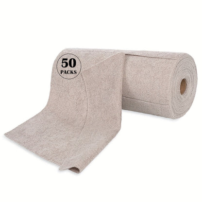 Microfiber Cleaning Cloths Reusable Paper Towel Roll Replacement – Washable Absorbent Tear-Away Dishcloths for Kitchen