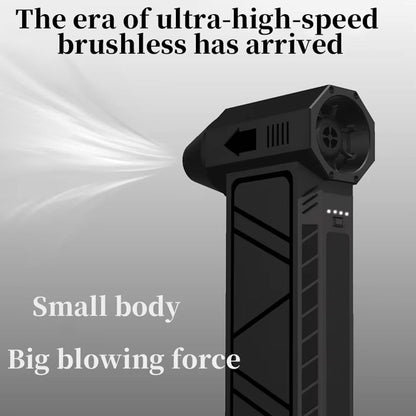 Handheld Electric Air Blower & Dust Collector with Digital Display - Wireless High-Speed Turbine Fan