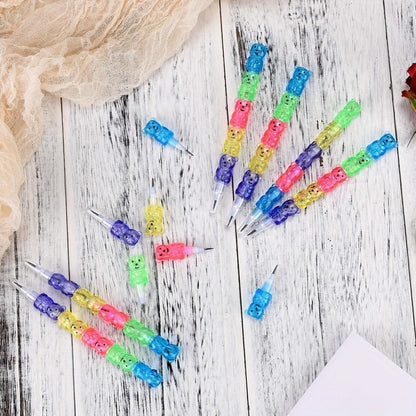 Bear Stackable Pencils 5-in-1 HB 59pcs No Sharpening Needed for Parties, Celebrations and Guest Favors