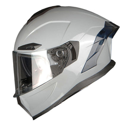 Motorcycle Helmet Full-Face Dual-Visor Shell with Clear Outer Shield, Smoked Inner Visor, Nine Colors and S-XL Sizes