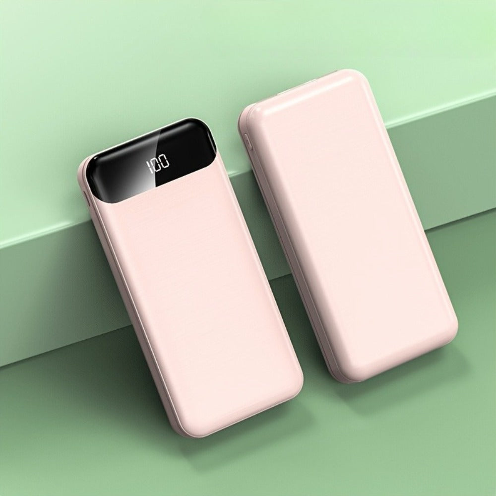 20000mAh Portable Power Bank 2-Pack with LED Display, Fast Charging Type-C & USB for an Everyday Personal Care Routine