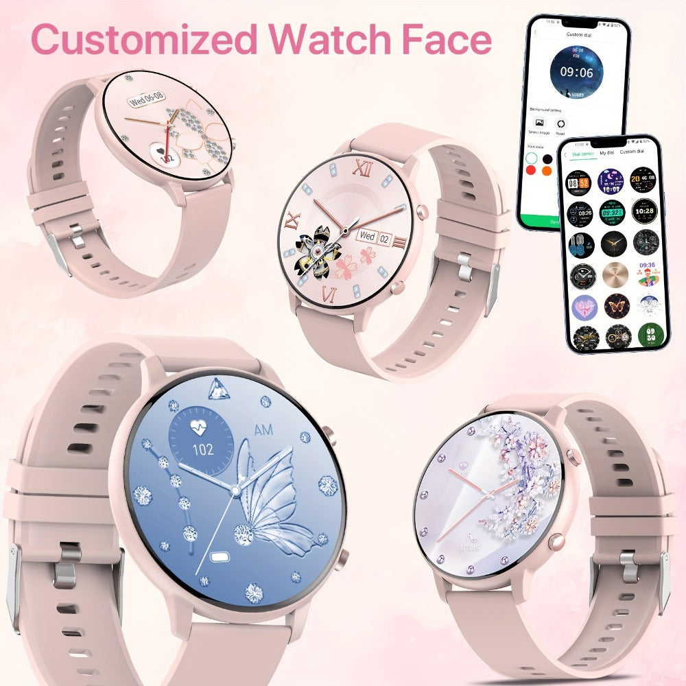 Smartwatch Voice Assistant for Women 1.39" Full Touch – Siri & Google, Wireless Calling, 100+ Sport Modes, Fitness Tracker, Weather