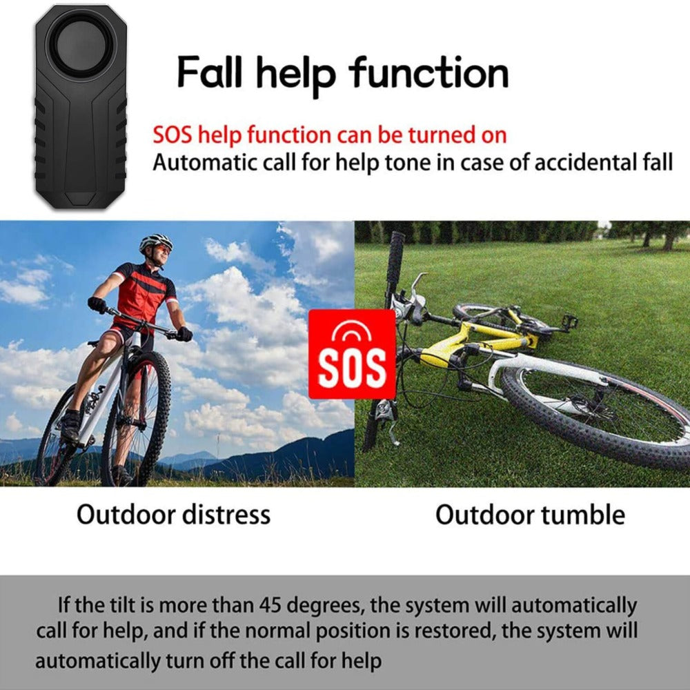 Motorcycle Alarm Anti-Theft 113dB – Wireless Remote, Adjustable Volume & Motion Sensitivity, Universal Handlebar Strap for Motorcycle