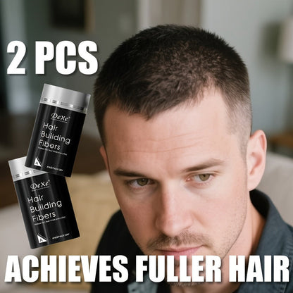 DeXe Hair Fiber Powder 2pcs x 22g, Natural Fine Thickening Fibers for Thinning Hair & Bald Spot Coverage
