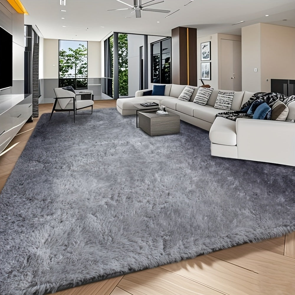 Area Rug 8x10 Plush Shag with 1.7-Inch Pile and Nine Machine-Washable Colors for Living Spaces