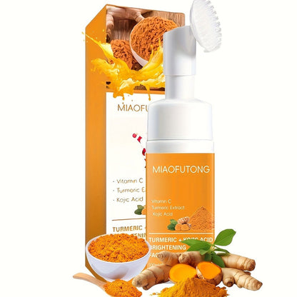 Turmeric Vitamin C Facial Cleansing Kit Face Wash Foam Soap Bars Set Nourishing Gentle for Bath Time, Home Spa and Personal Care