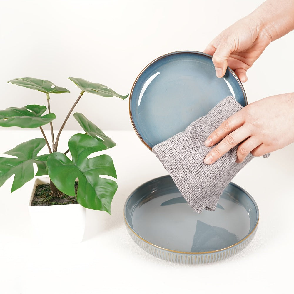 Microfiber Cleaning Cloths 100 Pack Reusable Washable Tear-Away Towel Roll 12x12 – Absorbent Rags & Dishcloths for Kitchen, Bathroom