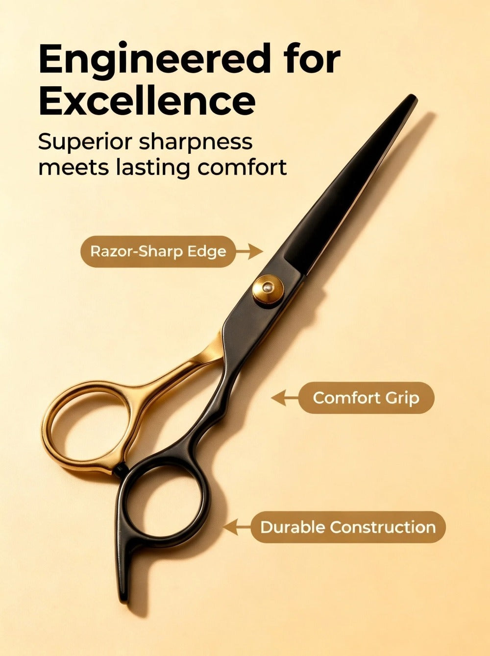 Hair Cutting Scissors Kit 13 Piece – Professional Barber Shears Set with Thinning Shears, Blending Scissors & Accessories