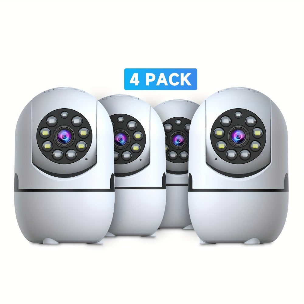 Security Camera 1080P Indoor PTZ Model with 355 Pan-Tilt, Dual-Band WiFi, Two-Way Audio and Three Pack Sizes