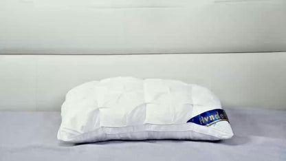 Luxury Hotel Pillows 2-Pack, King & Queen Size, Polyester Fill, Satin Cover, Deep Sleep Neck Support