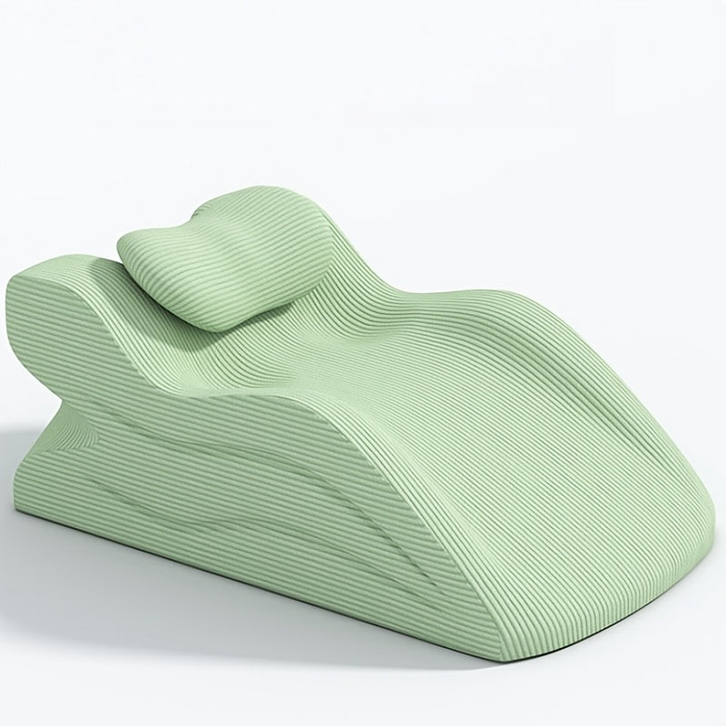 Bed Pillow Contoured Memory Foam Reading Cushion with Removable Washable Cover in Seven Colors